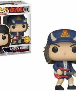 Funko POP! Music: AC/DC ANGUS YOUNG Chase Figure #91 W/ Protector