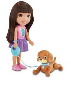 Fisher-Price Nickelodeon Dora And Friends Train Play Dora Doll And Perrito NEW