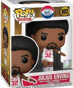 Funko POP! NBA Nets JULIUS ERVING Home Figure #107 W/ Protector IN STOCK 13 Funko POP! NBA Nets JULIUS ERVING Home Figure #107 W/ Protector IN STOCK
