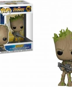 Funko POP! Marvel: Avengers Infinity War GROOT W/ Gun Figure #293 DAMAGE BOX