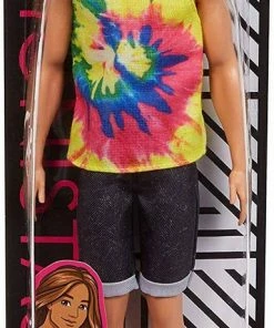 Mattel Barbie FASHIONISTAS DOLL #138 (Ken W/Long Blonde Hair & Tie-dye Tank Top)