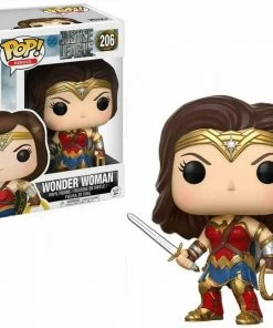 Toystops Funko POP! Heroes: DC Justice League WONDER WOMEN Figure #206 DAMAGE BOX