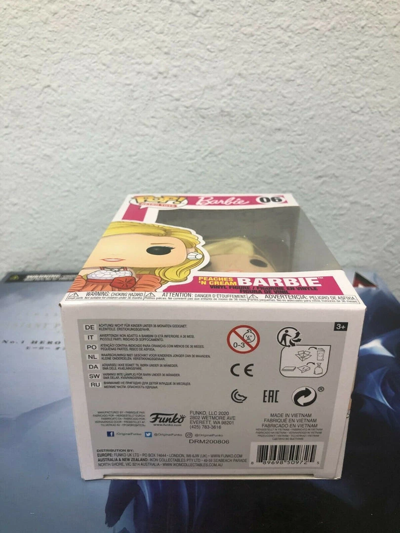 Dolls Funko POP! Retro Toys: Barbie "Peaches 'N Cream Barbie" #06 Figure W/ Protector 6 Dolls Funko POP! Retro Toys: Barbie "Peaches 'N Cream Barbie" #06 Figure W/ Protector