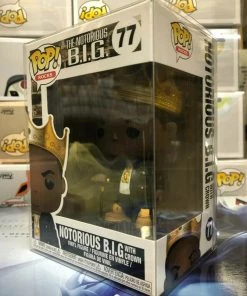 Funko POP! Rocks: The NOTORIOUS B.I.G. With Crown Figure #77 W/ Protector