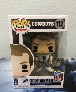 Funko POP! NFL Legends: TROY AIKMAN Cowboys Figure #112 W/ Protector