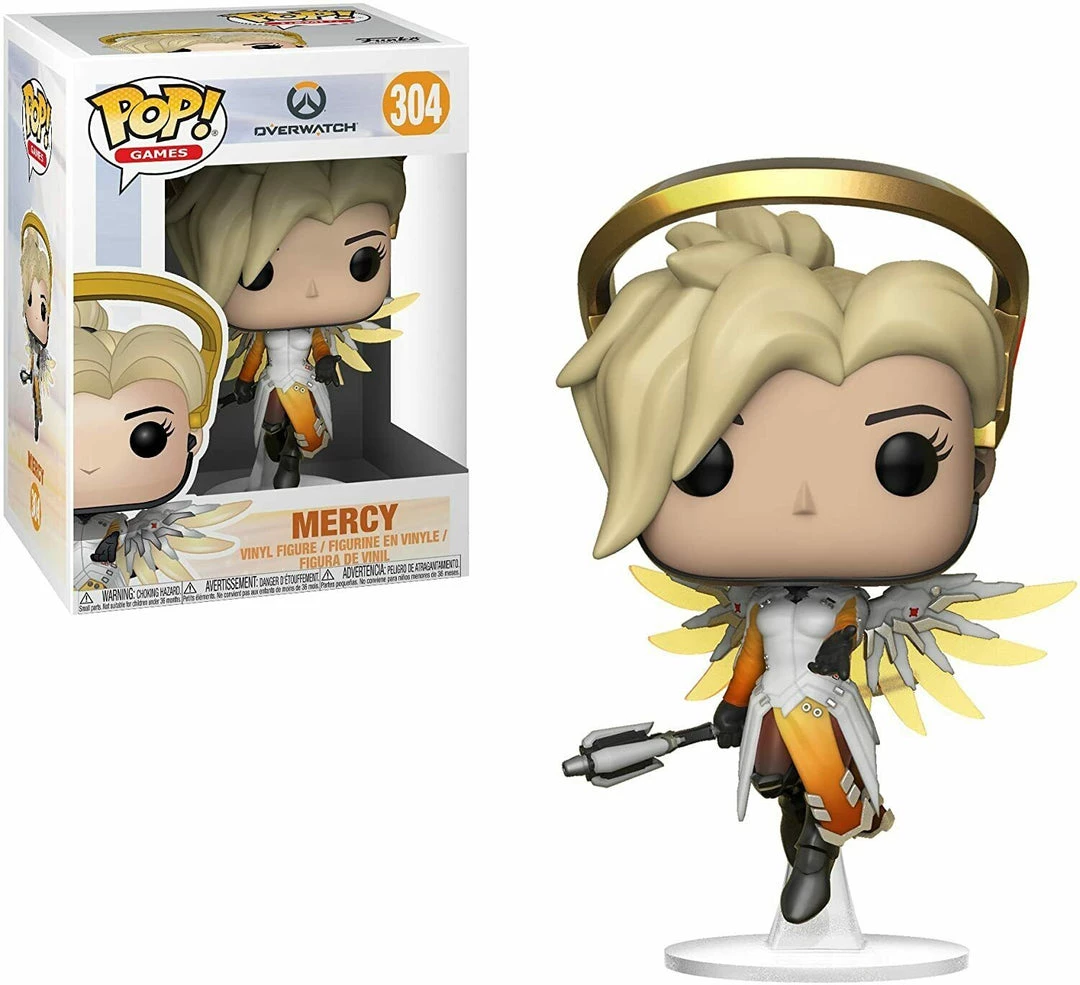 Funko Pop! Games: Overwatch MERCY #304 Figure W/ Protector 3 Funko Pop! Games: Overwatch MERCY #304 Figure W/ Protector