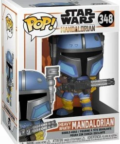 Funko POP! Star Wars HEAVY INFANTRY MANDALORIAN Figure #348 W/ Protector