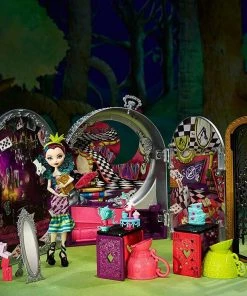 Ever After High Way Too Wonderland High And Raven Queen Playset CJC40-CO Dolls 16 Ever After High Way Too Wonderland High And Raven Queen Playset CJC40-CO Dolls