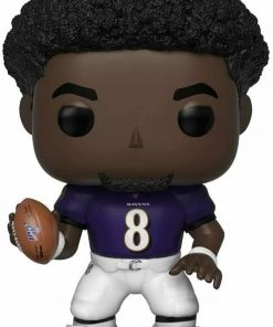 Toystops Funko POP! NFL LAMAR JACKSON Baltimore Ravens Figure #120 DAMAGE BOX