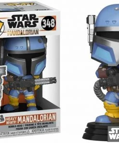 Funko POP! Star Wars HEAVY INFANTRY MANDALORIAN Figure #348 W/ Protector