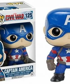 FUNKO Pop! Marvel Captain America Civil War Captain America #125 W/ Protector