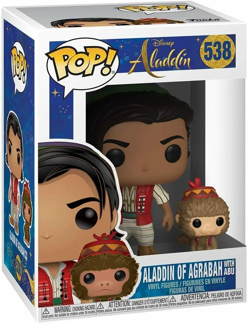 Action Figures Funko - POP Disney: Aladdin Live Action - Aladdin With Abu Figure W/ Protector 5 Action Figures Funko - POP Disney: Aladdin Live Action - Aladdin With Abu Figure W/ Protector