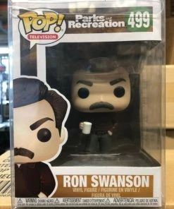 Funko Pop Television Parks And Recreation Ron Swanson Figure #499 W/ Protector