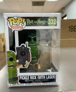 FUNKO POP! Animation Pickle Rick With Lasers # 332 Rick And Morty W/ Protector
