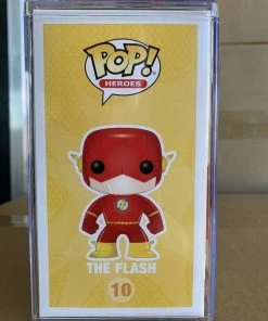 Funko Pop! DC - The Flash (Metallic) CHASE #10 Figure W/ POP Stack MINT