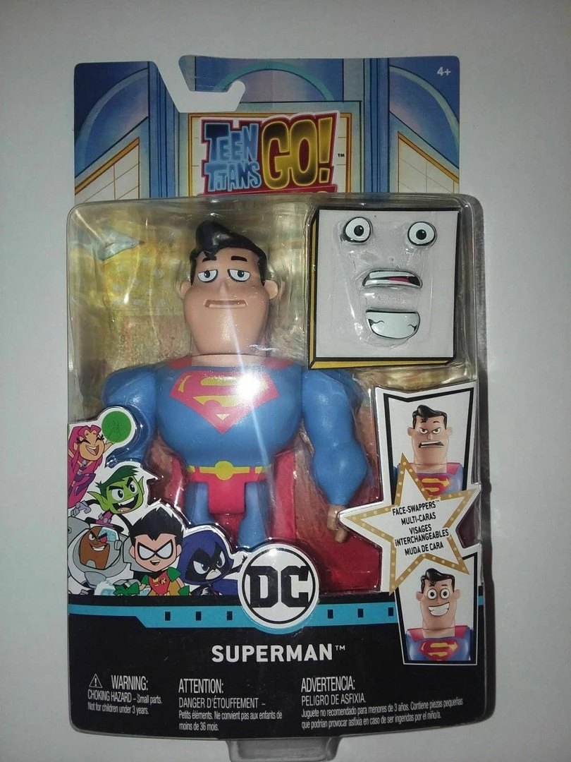 Teen Titans Go! Movie Face-Swappers Superman Action Figure 3 Teen Titans Go! Movie Face-Swappers Superman Action Figure