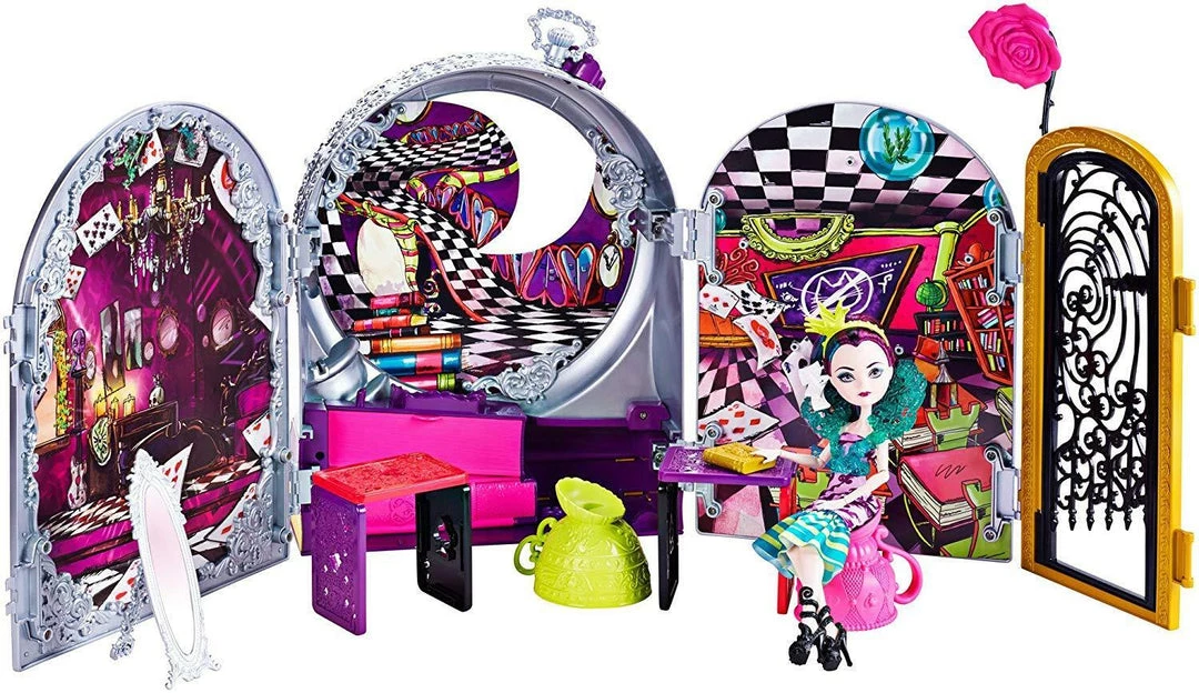 Ever After High Way Too Wonderland High And Raven Queen Playset CJC40-CO Dolls 5 Ever After High Way Too Wonderland High And Raven Queen Playset CJC40-CO Dolls