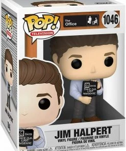 Funko POP! TV The Office Jim With Nonsense Sign Figure W/ Protector