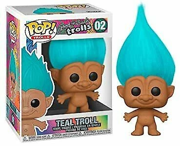 Funko Pop Trolls: Good Luck Trolls - Teal Troll Figure #44603 With Protector 3 Funko Pop Trolls: Good Luck Trolls - Teal Troll Figure #44603 With Protector
