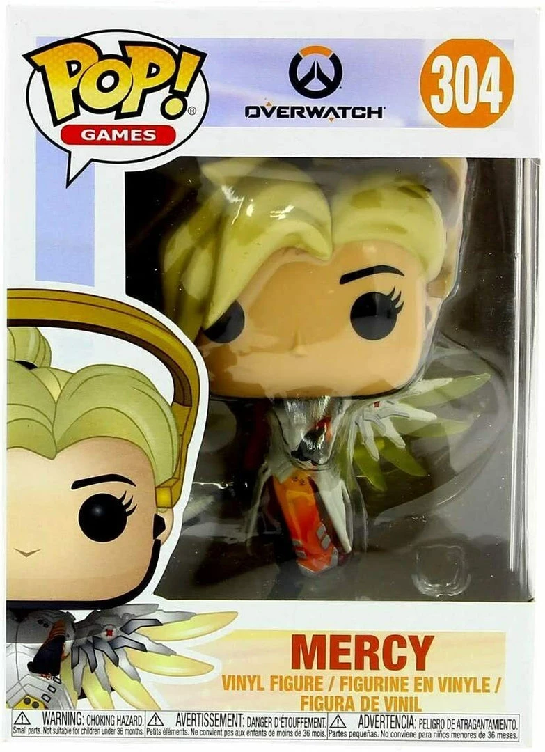 Funko Pop! Games: Overwatch MERCY #304 Figure W/ Protector 5 Funko Pop! Games: Overwatch MERCY #304 Figure W/ Protector