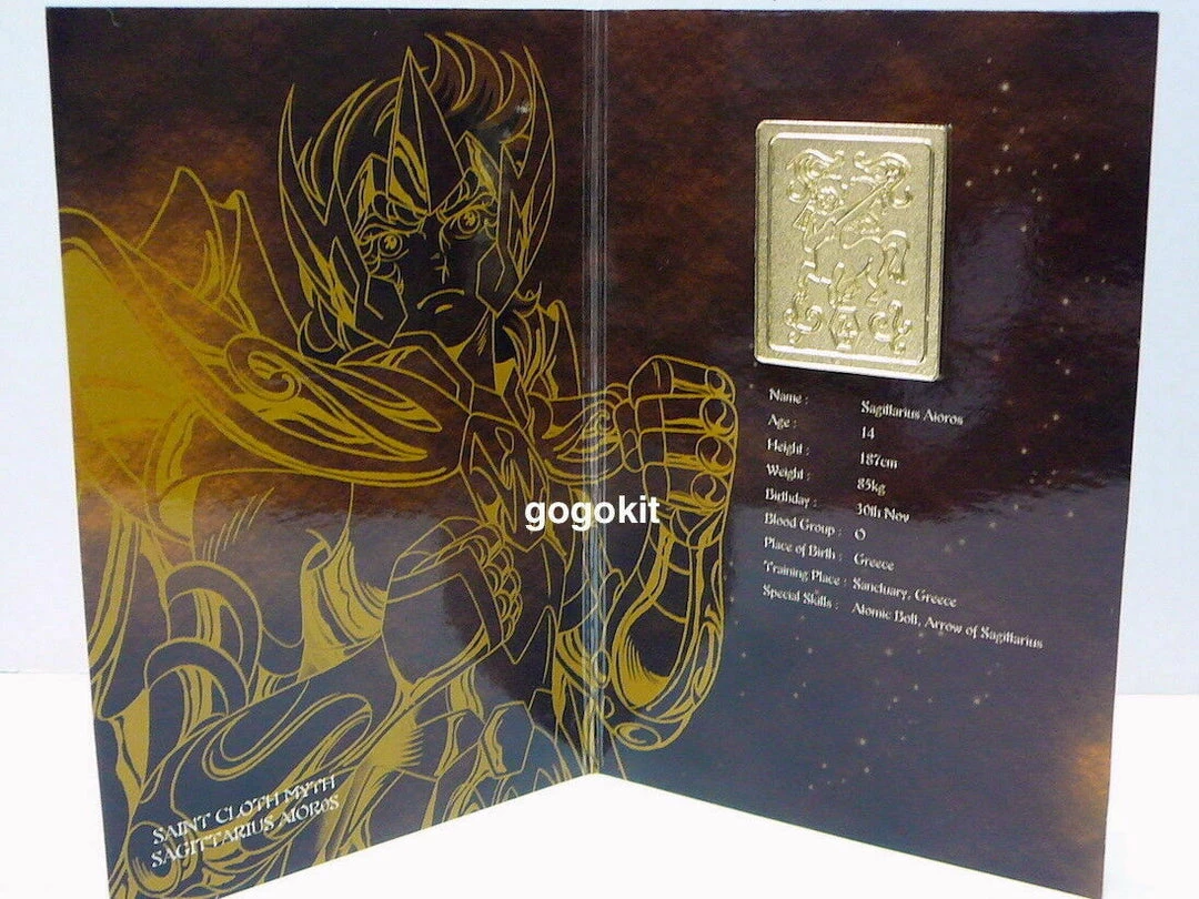 Toystops Bandai Saint Seiya Saint Cloth Myth Sagittarius Aioros Collection Metal Plate 5 Toystops Bandai Saint Seiya Saint Cloth Myth Sagittarius Aioros Collection Metal Plate