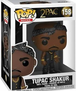 Funko POP! Rocks TUPAC SHAKUR In Vest With Bandana Figure #158 W/ Protector