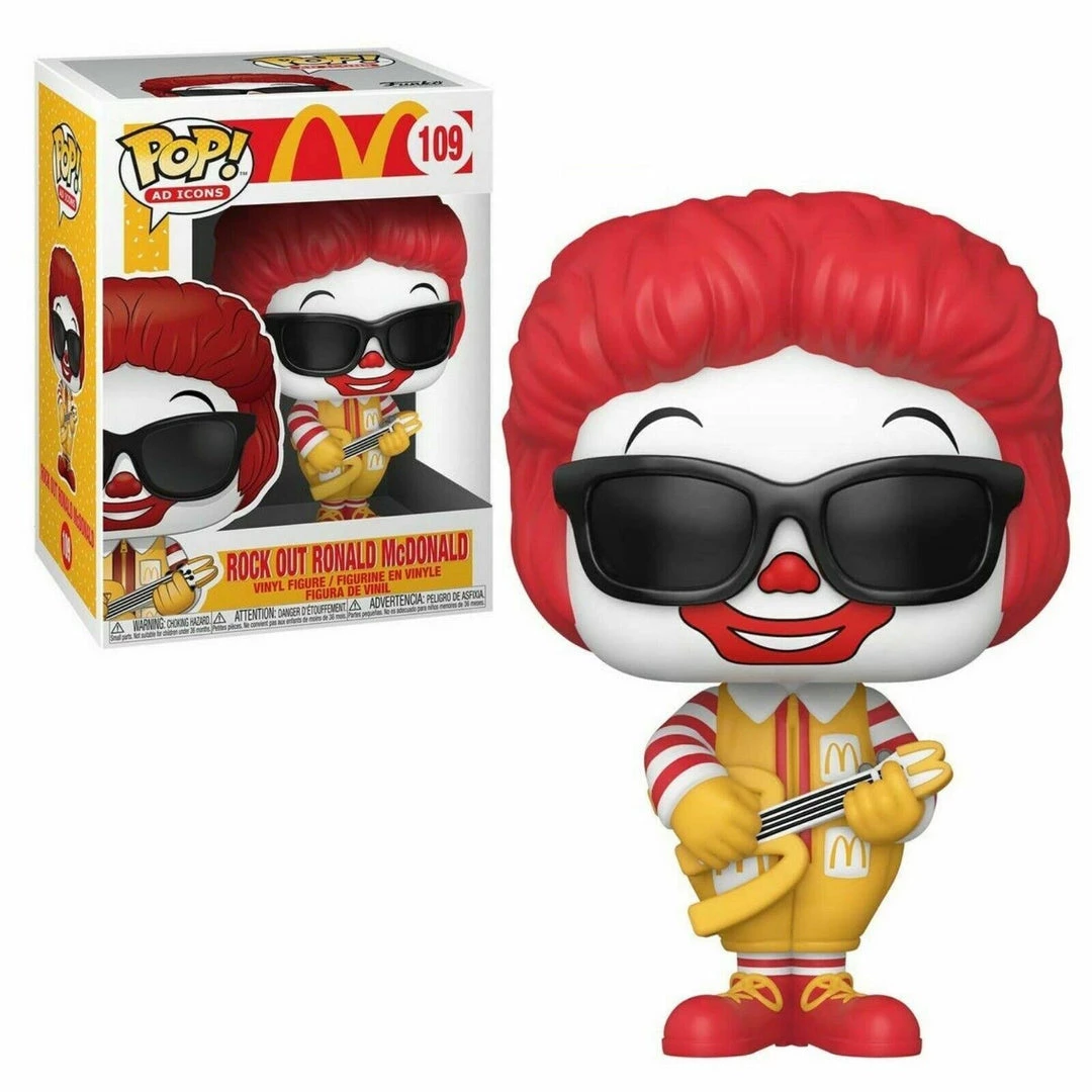 FUNKO POP! AD ICONS McDonalds- Rock Out Ronald Figure W/ Protector IN STOCK 5 FUNKO POP! AD ICONS McDonalds- Rock Out Ronald Figure W/ Protector IN STOCK