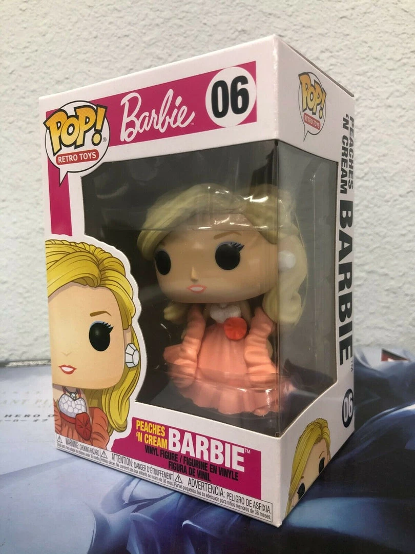 Dolls Funko POP! Retro Toys: Barbie "Peaches 'N Cream Barbie" #06 Figure W/ Protector 4 Dolls Funko POP! Retro Toys: Barbie "Peaches 'N Cream Barbie" #06 Figure W/ Protector