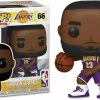 Funko POP! NBA Lakers Lebron James Away Jersey Figure #66 W/ Protector