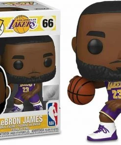 Funko POP! NBA Lakers Lebron James Away Jersey Figure #66 W/ Protector