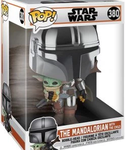 POP! Funko 10 Inch Star Wars The Mandalorian With Child #380 Figure W/ Protector